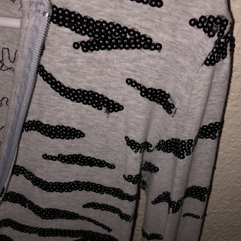 Zebra Sequin Y2K Wet Seal Zip Up Jacket - Picture 3 of 5